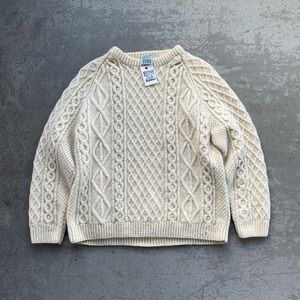Vintage 80's Wool Cable Knit Sweater